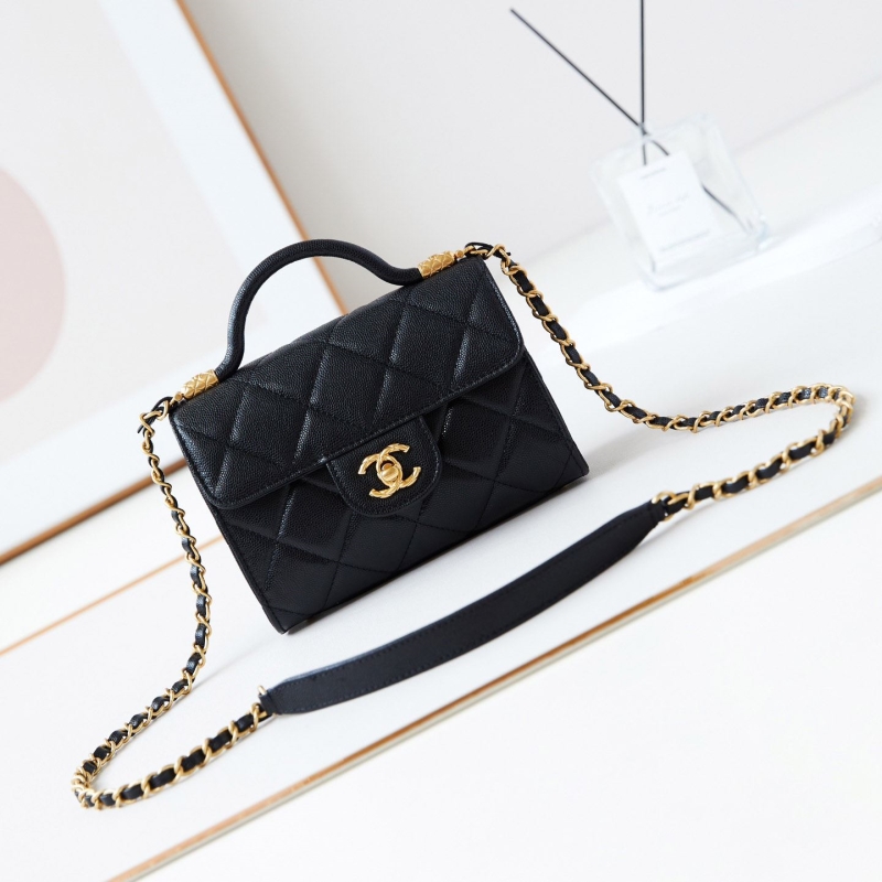Ch*el top handle bags